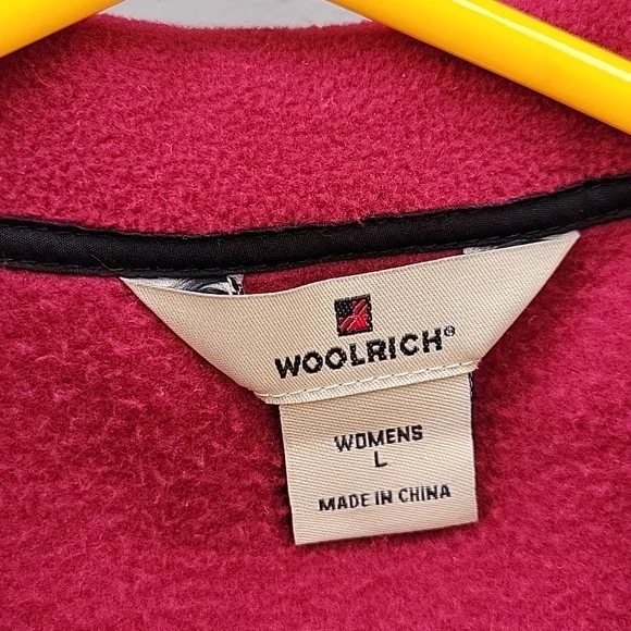 Woolrich Women's Lg Burgandy Fleece Vest - Picture 2 of 16